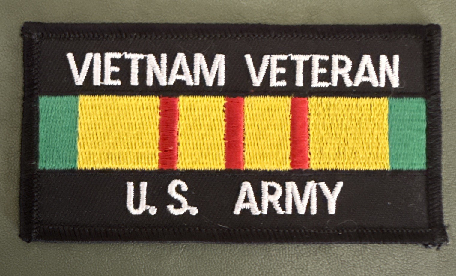 Vietnam Veteran U.S. Army Ribbon Bar Patch Embroidered (4"x2-1/8")