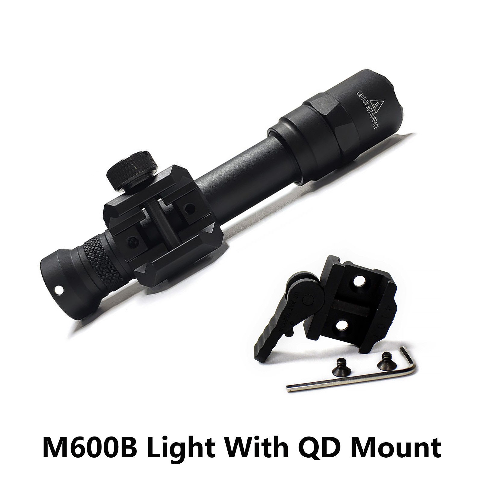 Tactical M300B M600B Weapon Light Flashlight W/Remote Pressure Switch + QD Mount