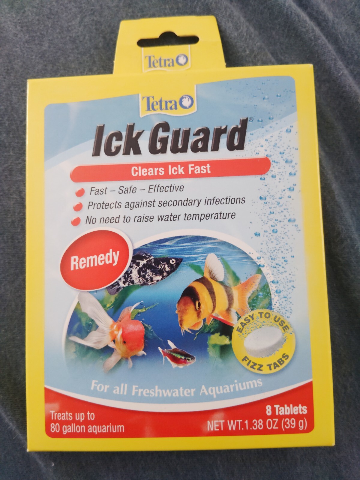 Tetra Ick Guard 8 Fizz Tablets Treats Up To 80 Gallon Freshwater Aquarium New