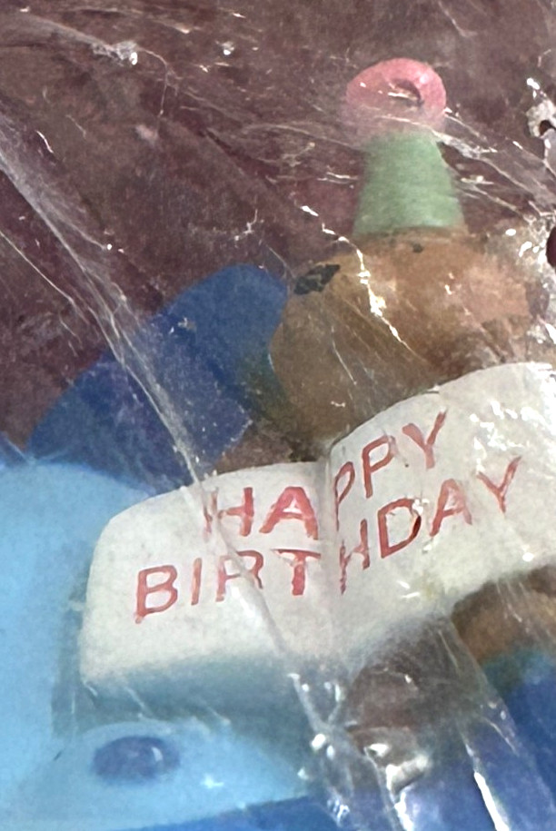 HAPPY BIRTHDAY Blue Dinosaur Pencil Sharpener