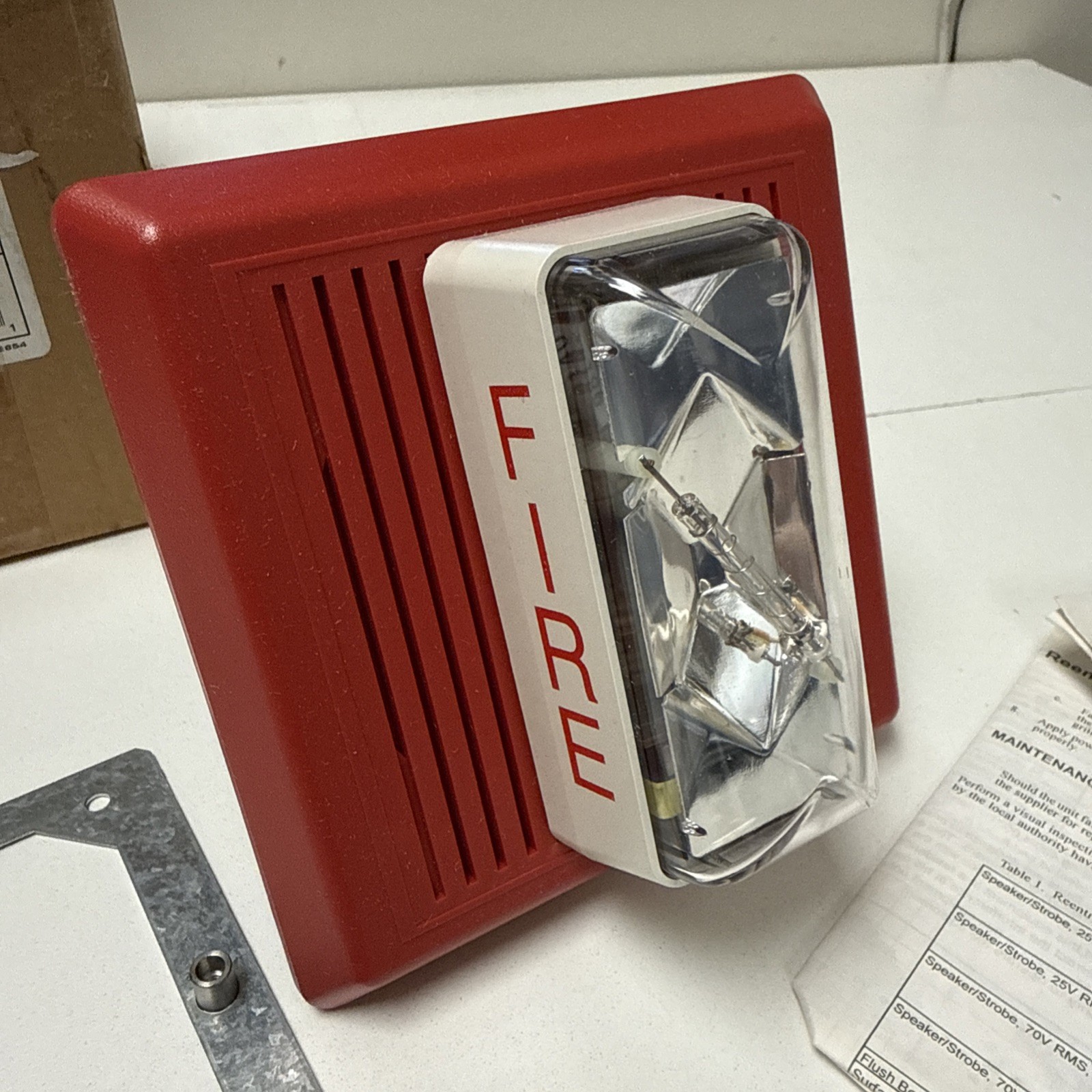 MIRTONE EDWARDS INT-7AR RED Speaker Strobe 70v RMS VERY HEAVY DUTY