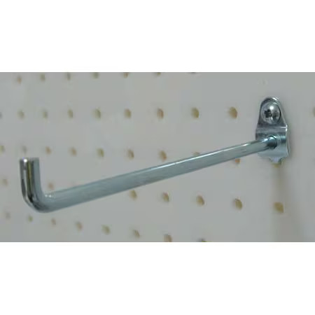 Zoro Select 5Tpd4 Single Rod Pegboard Hook, 6 In L, Pk10,  5Tpd4