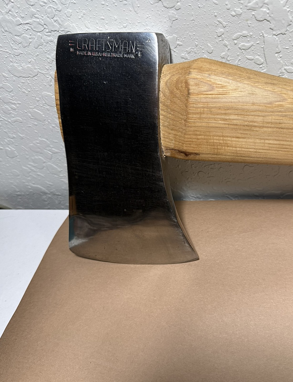 Craftsman Single Bit AXE HEAD VINTAGE LOGGING CAMP MADE IN USA FULLY POLISHED