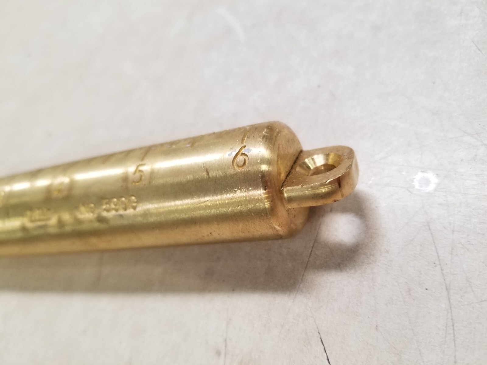 Crescent Lufkin 590G Cylindrical Blunt Point SAE, Solid Brass 6”