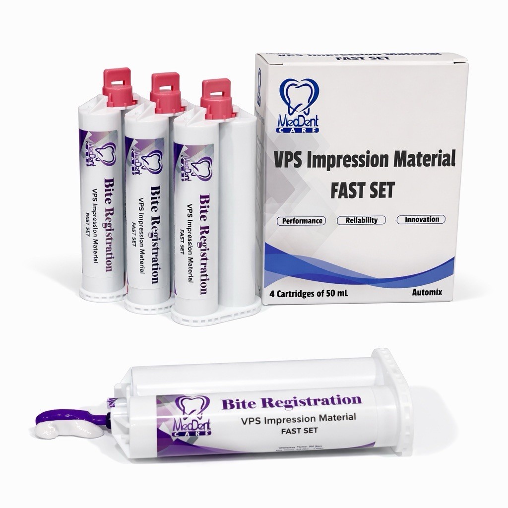 Dental Impression Material Bite Registration Fast Set VPS  4X50ml Cartridges