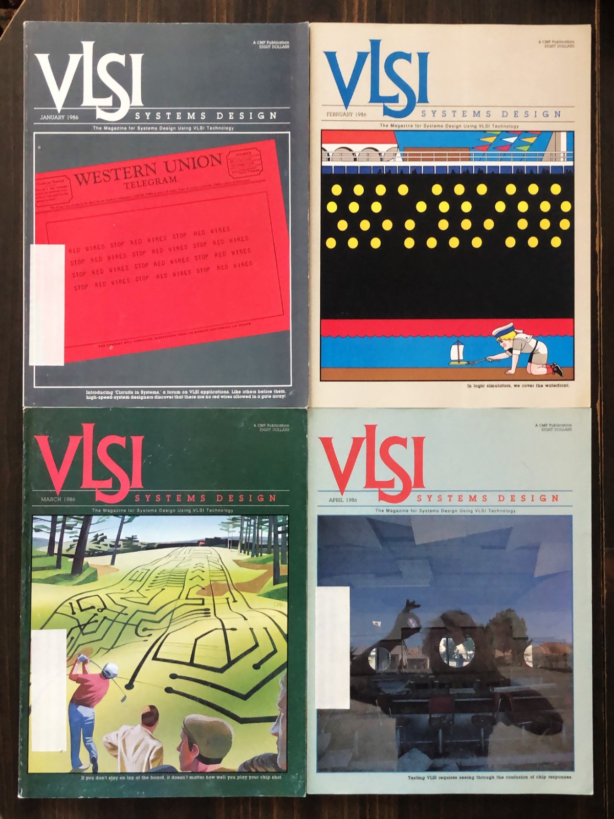 1986 VSLI Design Magazine - Lot 0f 12