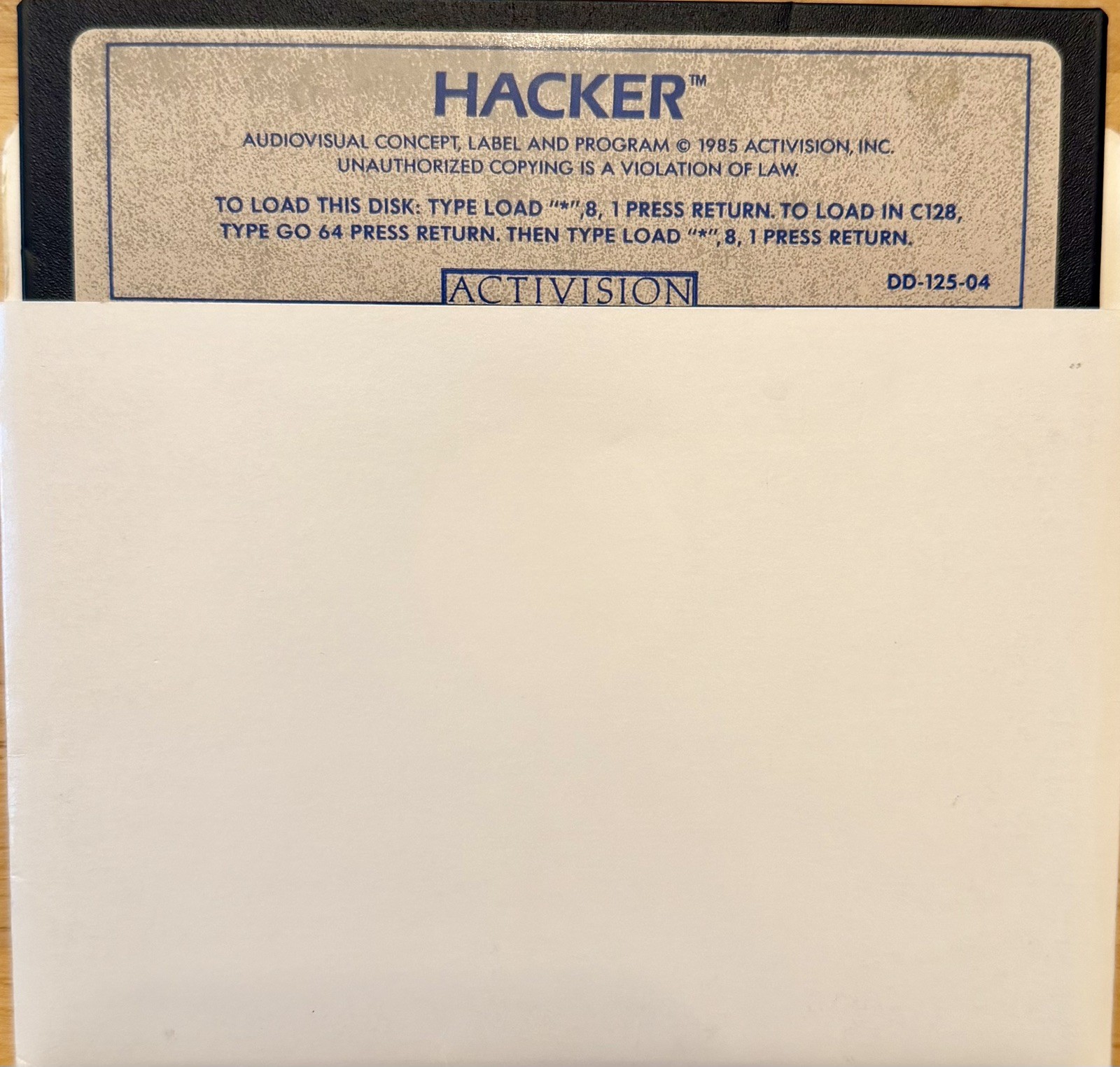 Hacker Commodore 64 C64 Activision Floppy Disk 1985 Tested CIB Free Shipping