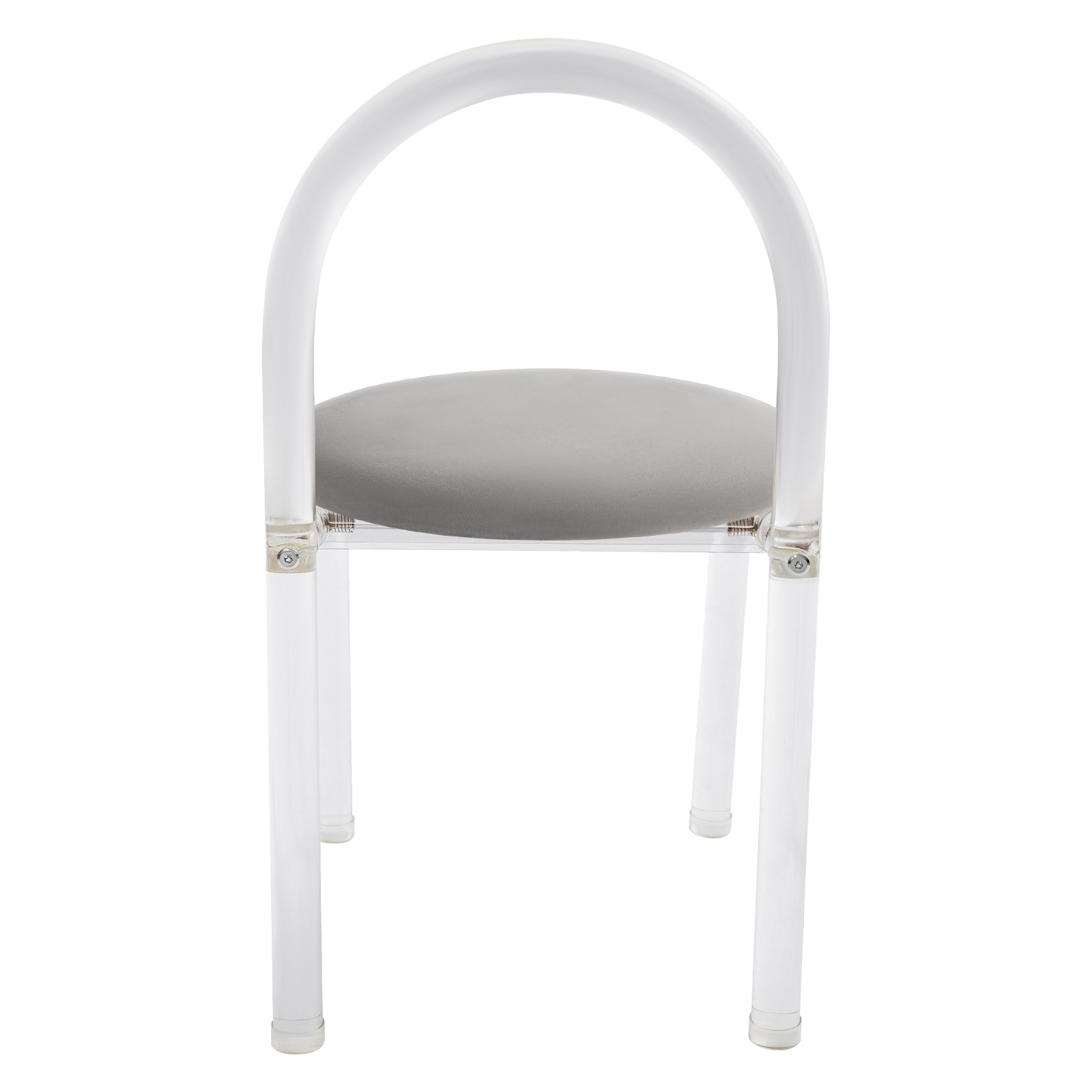 40*40*72cm Modern Minimalist Acrylic Clear Chair, 165.35 lbs Makeup Chair