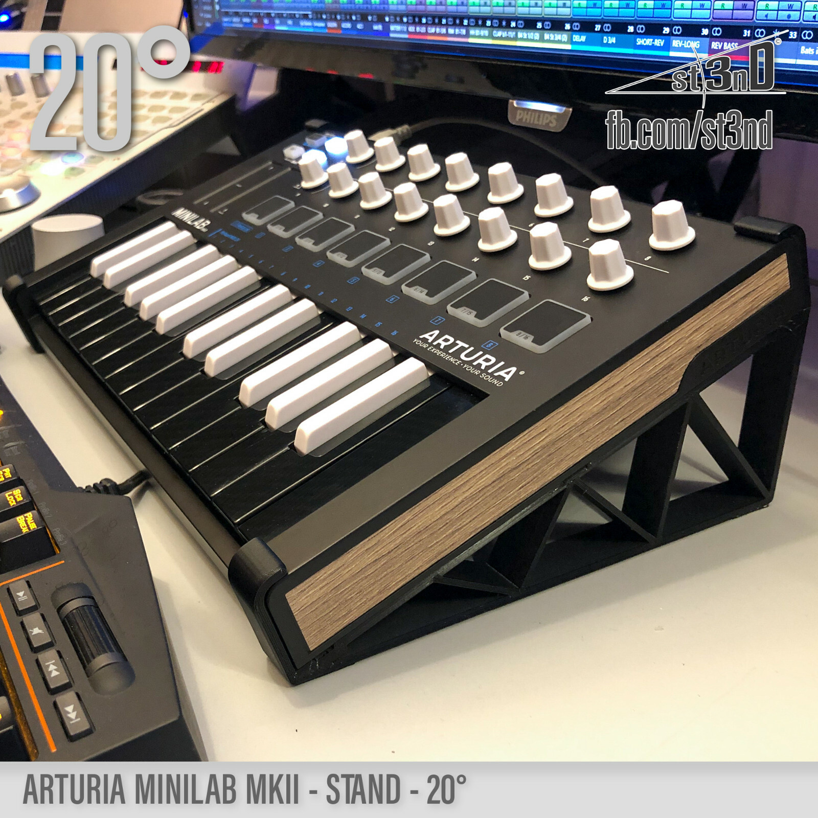 ARTURIA MINILAB MKII STAND - 20 degrees - 3D printed- 100% Buyers Satisfaction