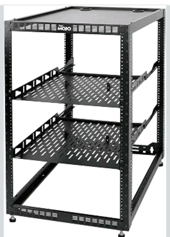 12U Open Frame Network Rack for IT & AV Gear, AV Rack Floor Standing or Wall Mou