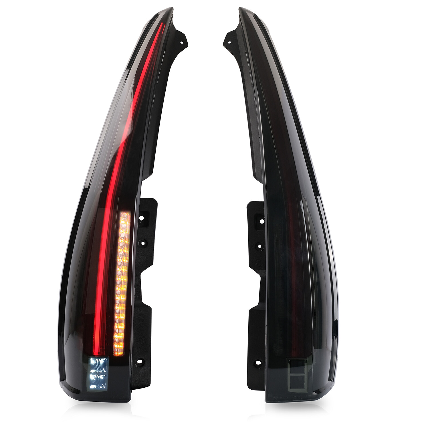 Pair SMOKE LED Tail Lights For 2007-2014 Yukon Suburban Tahoe (Escalade Style)