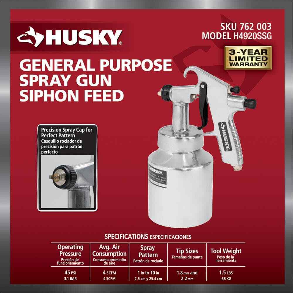 Husky Siphon Feed General Purpose Spray Gun