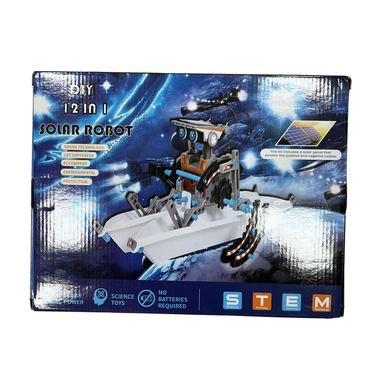 STEM 12 in 1 Education Solar Robot Toys -190 Pc DIY Building Science AGES 8+NEW
