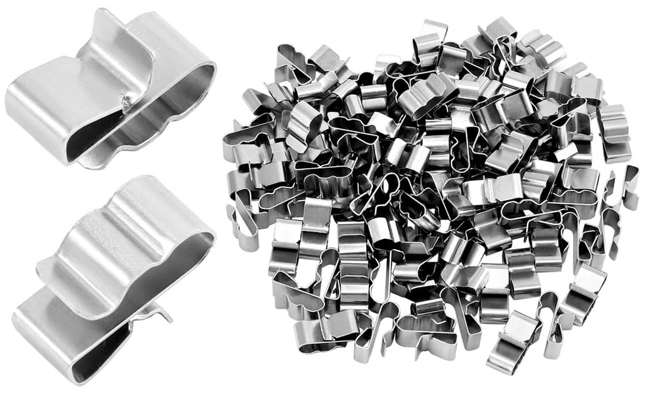 100Pcs 0.89” Stainless Steel Wire Clips for Trailer Frame Solar Panel Cables