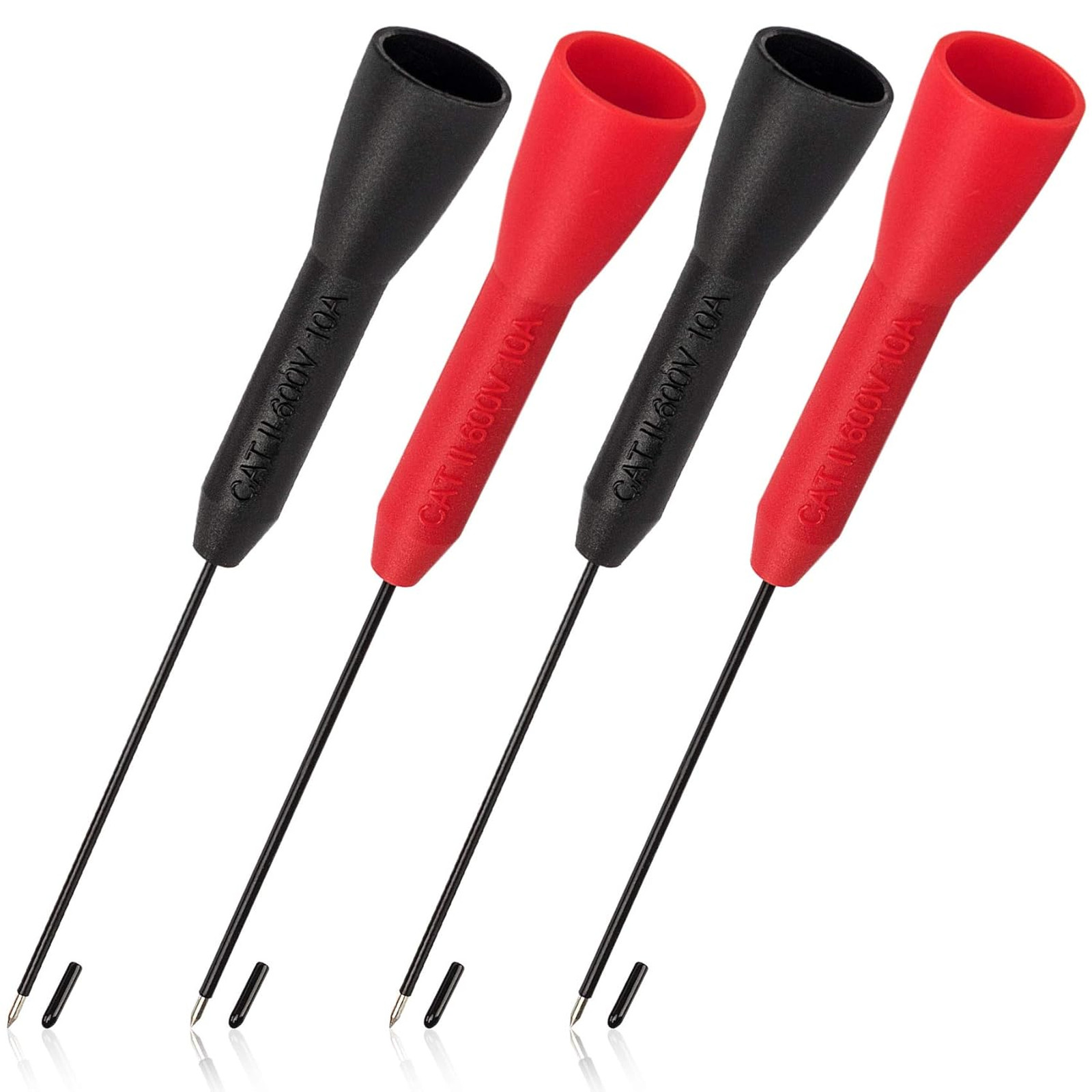 Test Probes 2mm Nickel Plated Copper 600V 10A Multimeter Test Leads Pack of 4