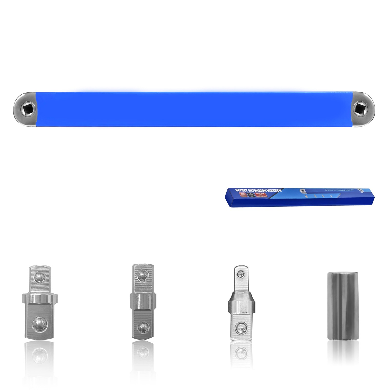 Impact Ready Offset Extension Wrench Set - Includes 1/4", 3/8", 1/2" Adapters...