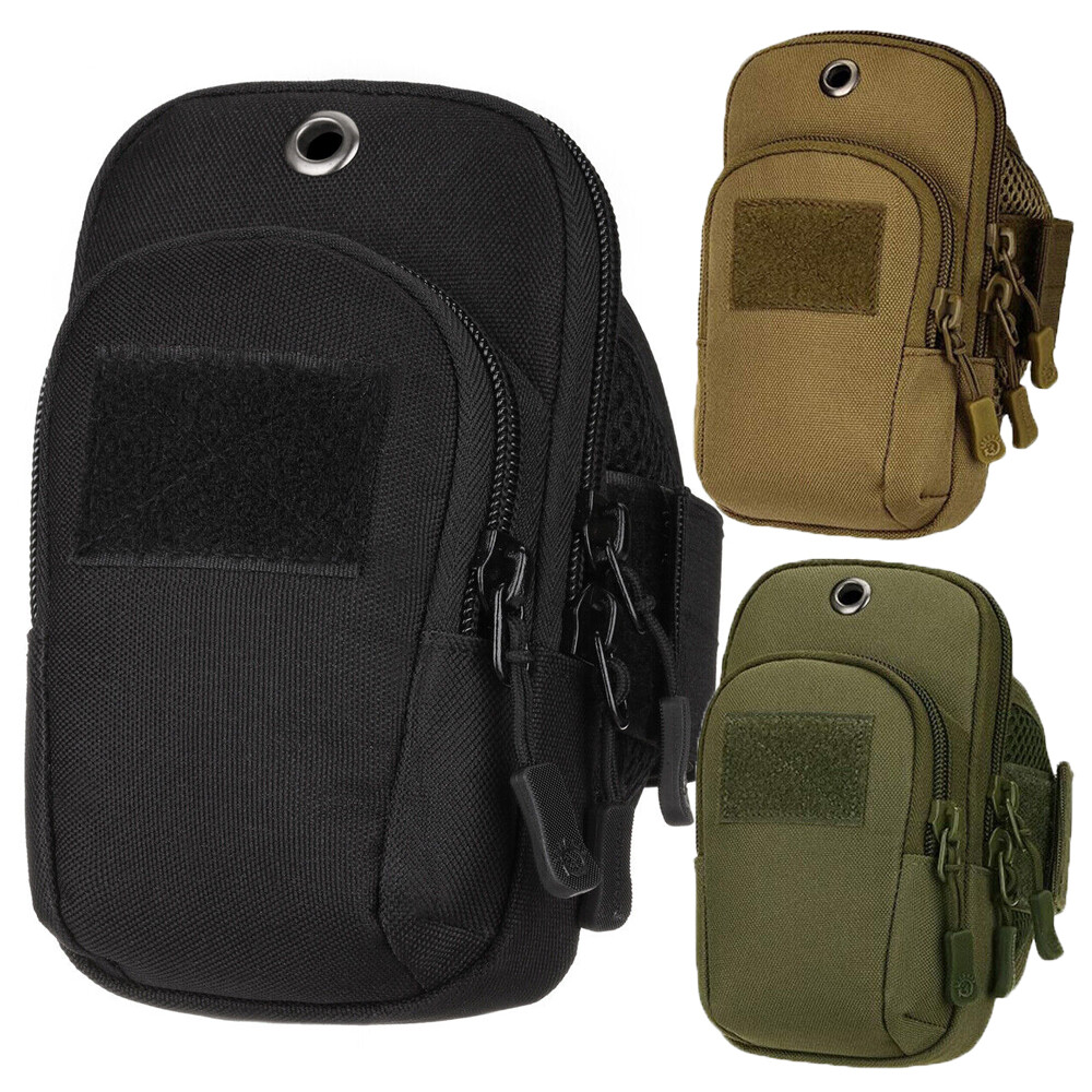 Waterproof Tactical Outdoor Arm Band Case Sports Running Gym Phone Holder Pouch