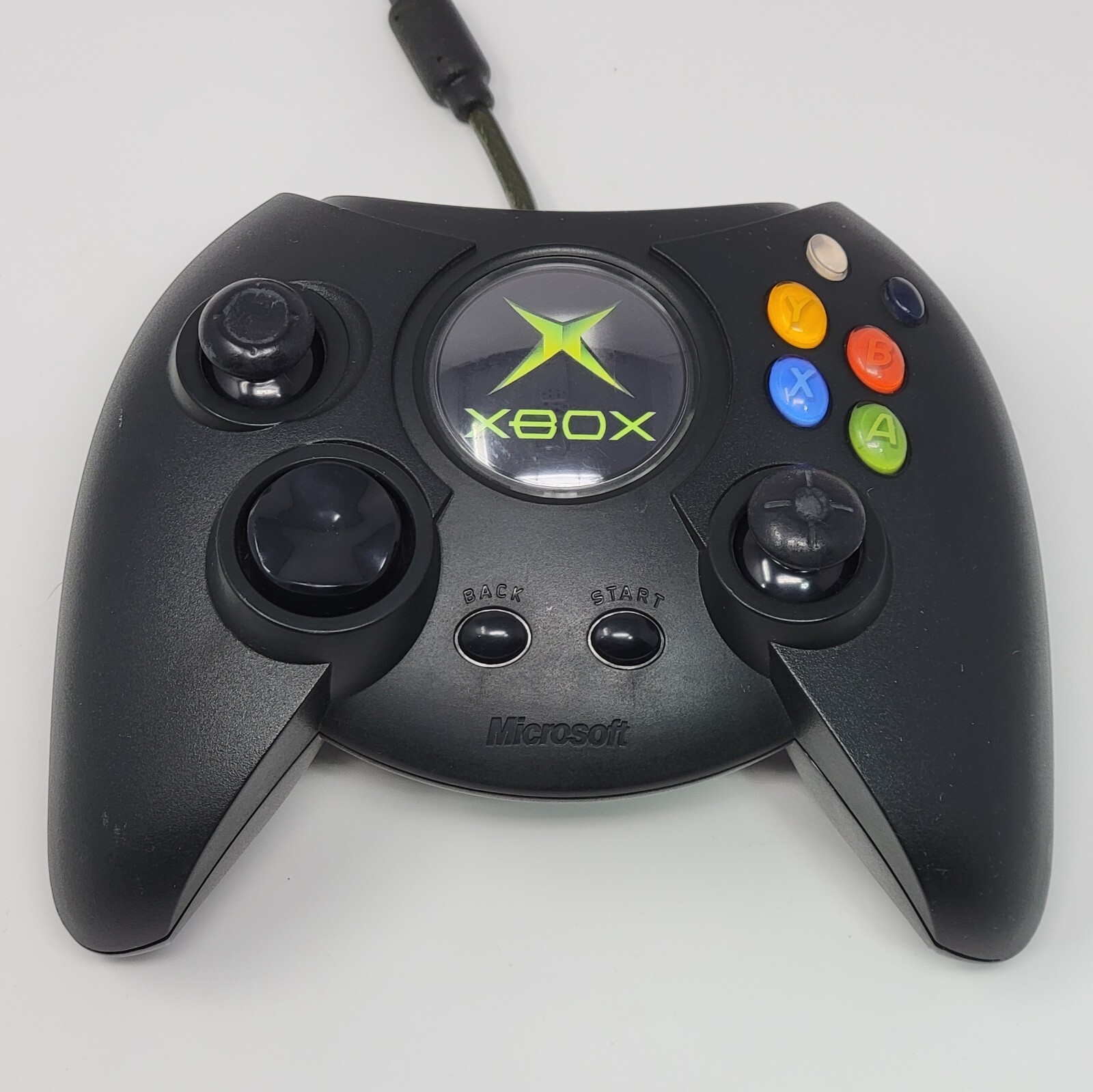 Original Xbox OEM "Duke" Black Controller with Breakaway Cable CLEANED & TESTED