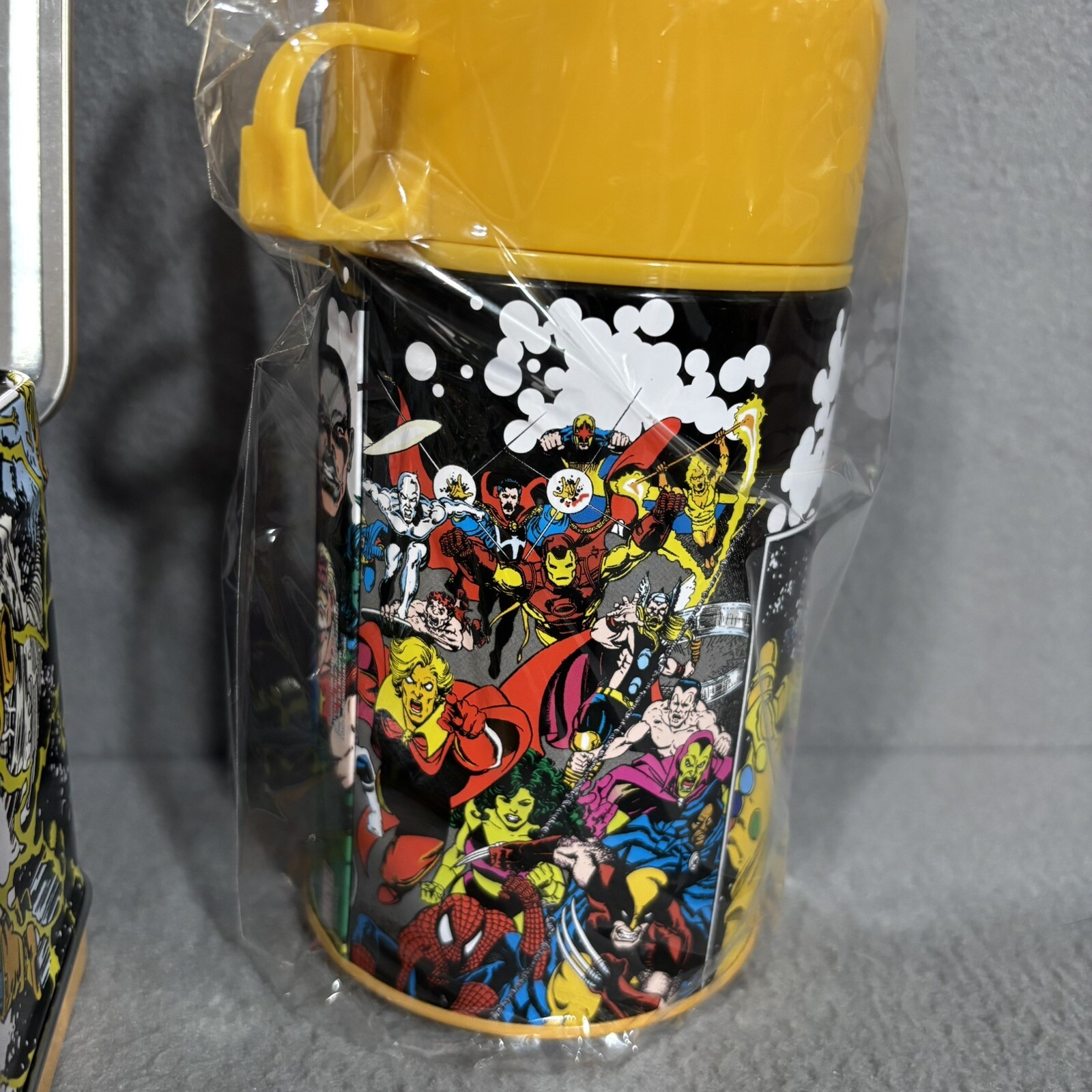 NWT Marvel Comic Infinity Gauntlet Lunch Box Thermos Exclusive 2,500 Made Limit