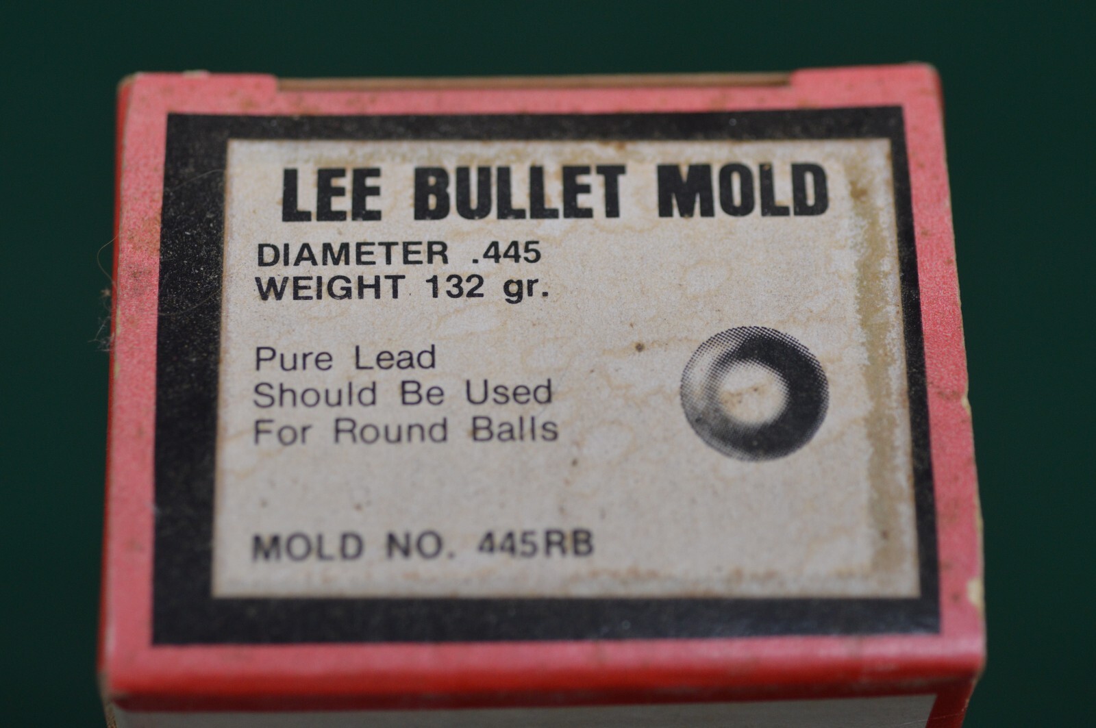 Lee Bullet Mold Number 445 RB  .445  132 Grain Round Ball