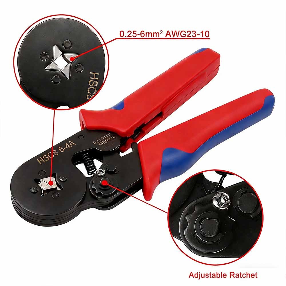 Ferrule Crimping Tool Kit Self-adjustable Wire Crimper Plier 1200pcs Terminal #V