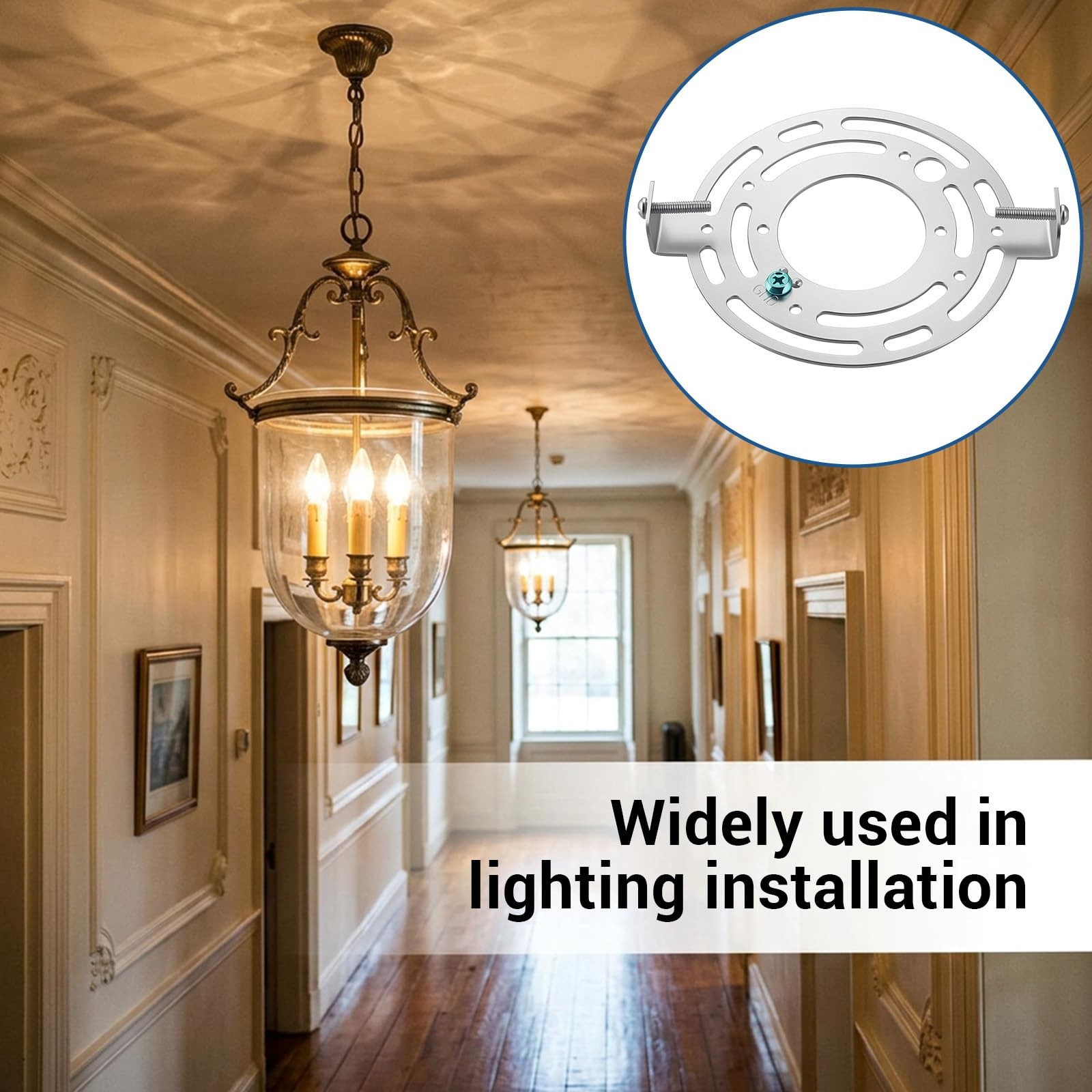 Light Fixture Mounting Bracket Kit, 4.92" Diameter Round Universal Ceiling Li...
