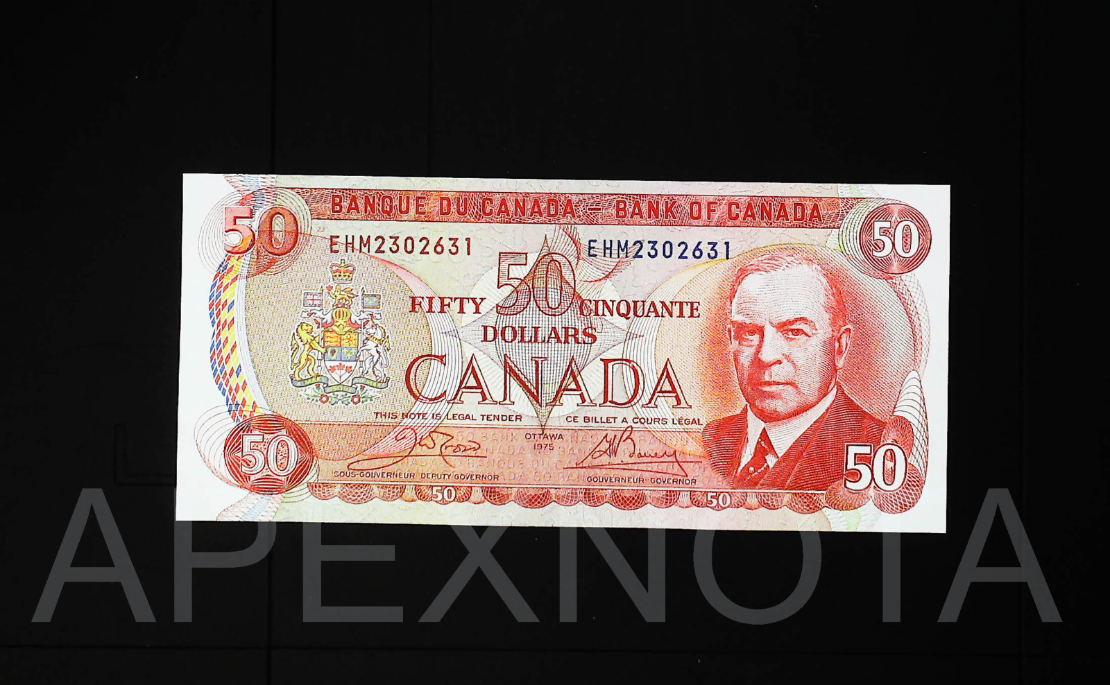 CANADA $50 1975 BC-51b UNC UNCIRCULATED PREFIX EHM SIGN. CROW BOUEY PRETTY BACK