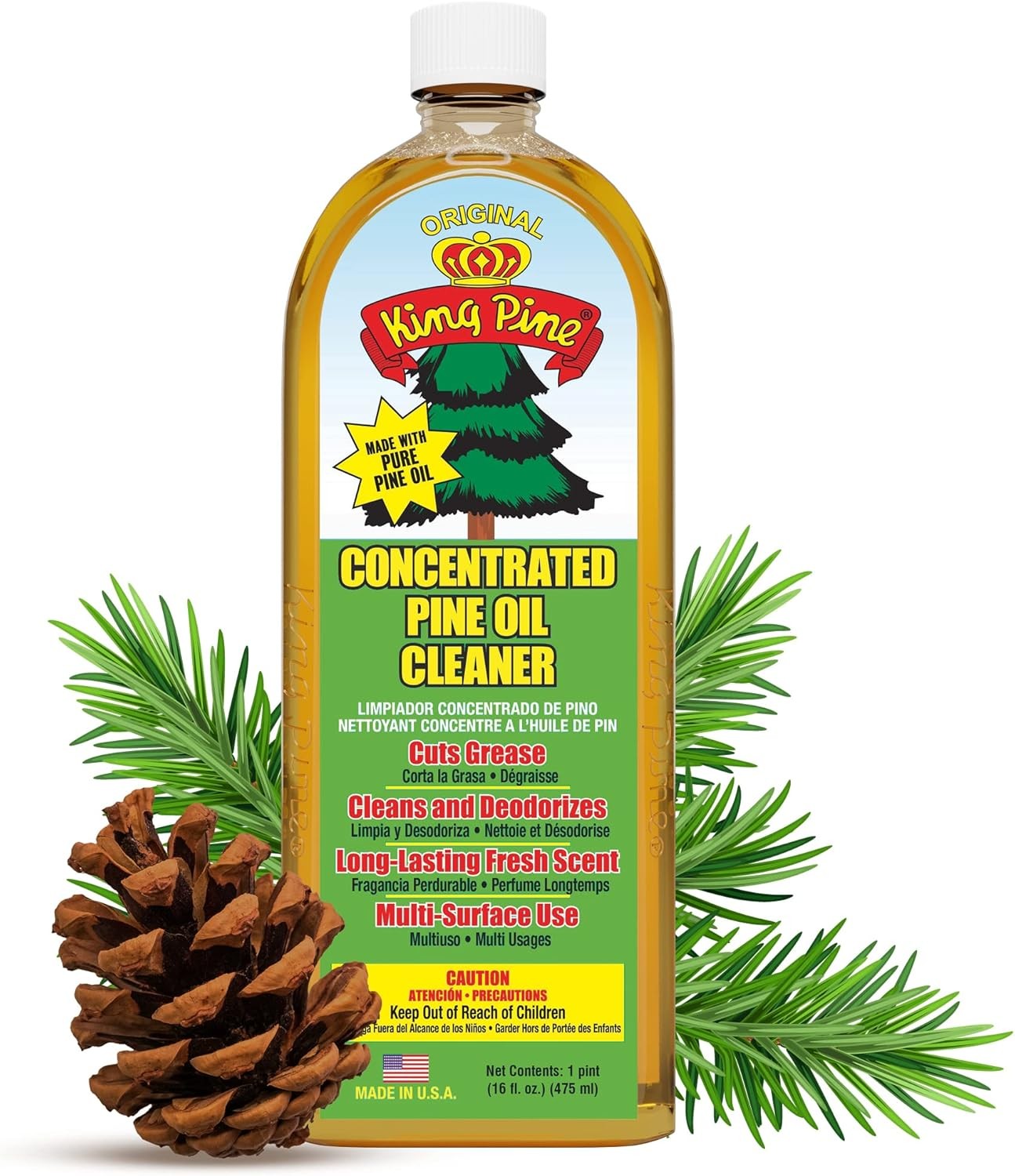 King Pine Concentrated Oil Multi-Surface Cleaner 16 Fl Oz (Pack of 1)