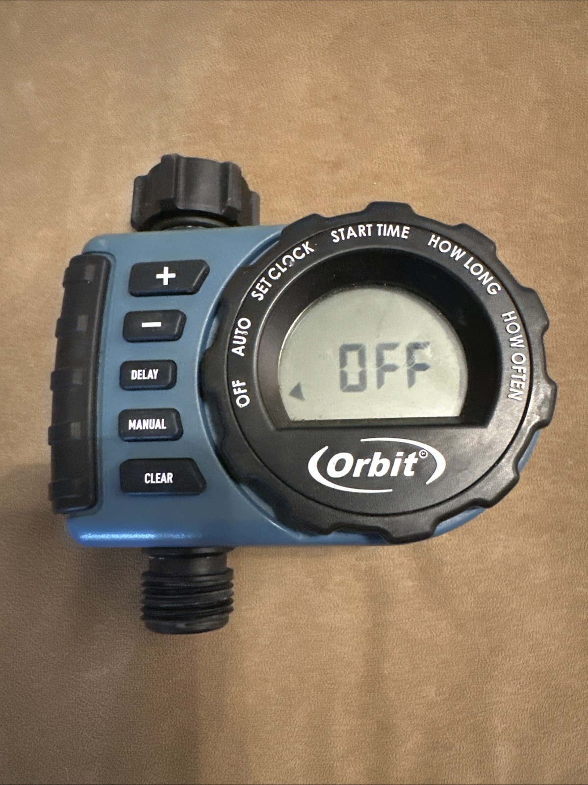 Orbit 1 Output Port Stationary Digital Hose End Timer Blue 24606