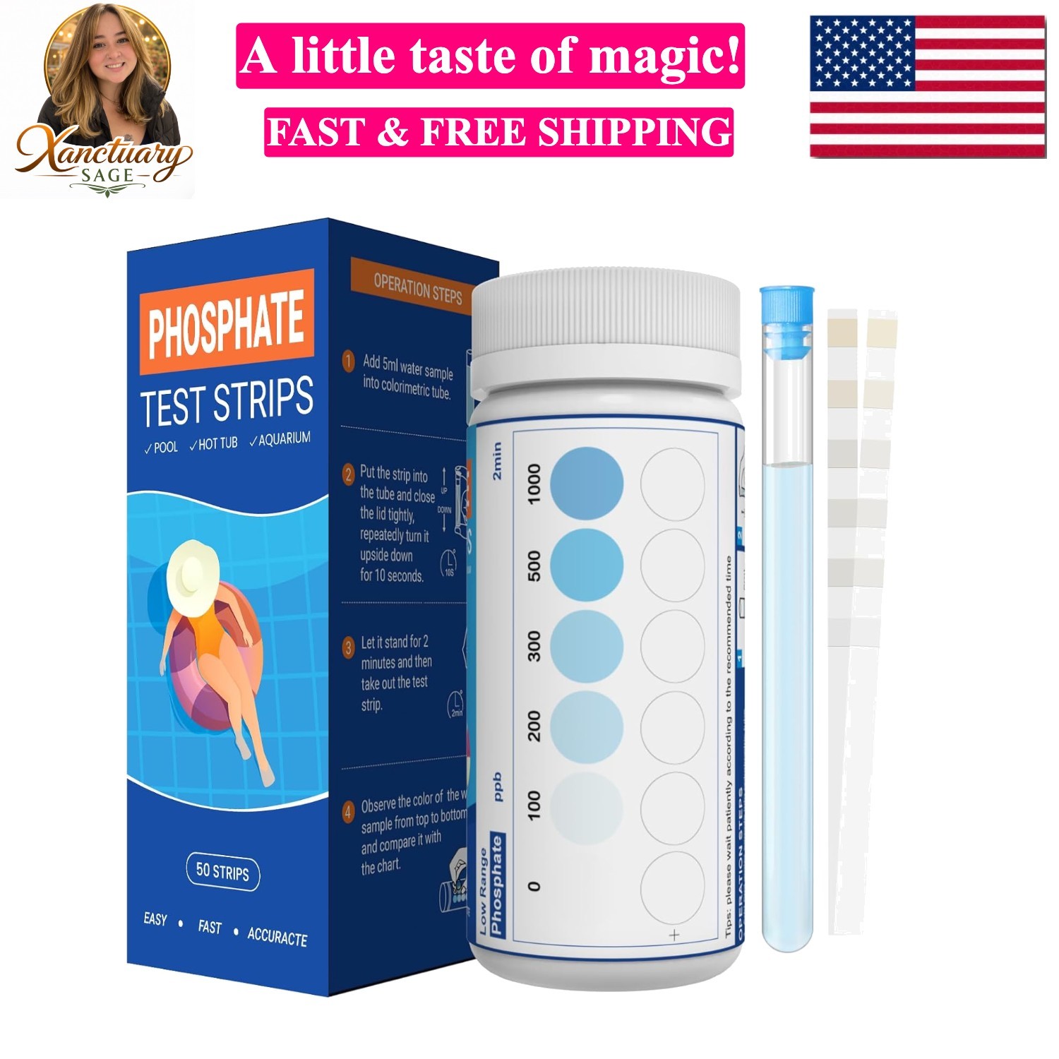 Phosphate  Kit - Pool Phosphate  kit-50 Counts Phosphate  Strips for Swimming...
