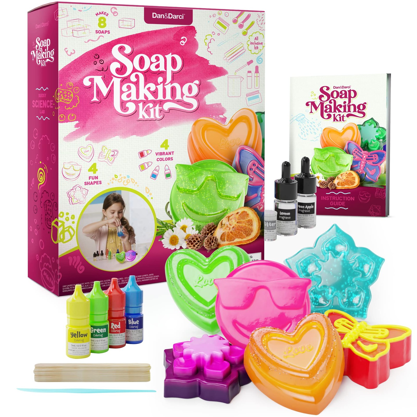 Dan&Darci Soap Making Kit for Kids - Crafts Science Miniature, Multicolor