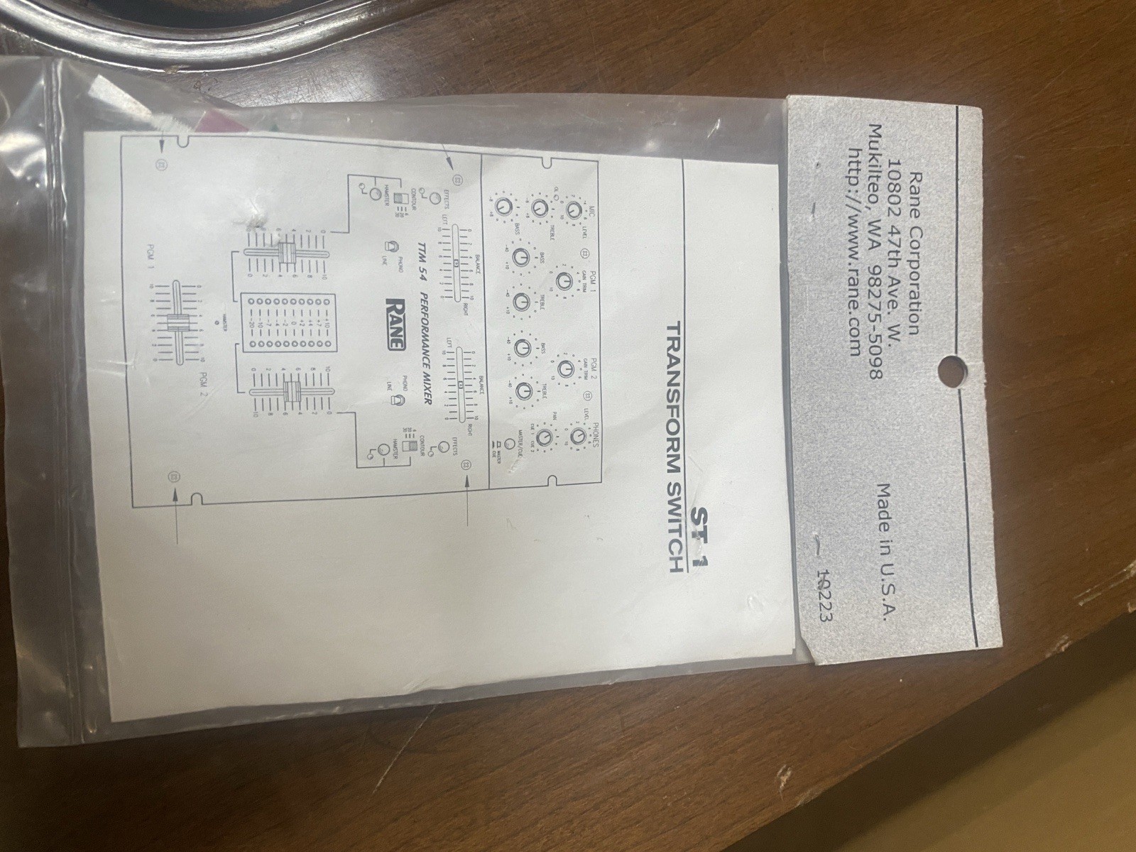 Rane transformer switch for ST-1 for TTM 54, or TTM 52