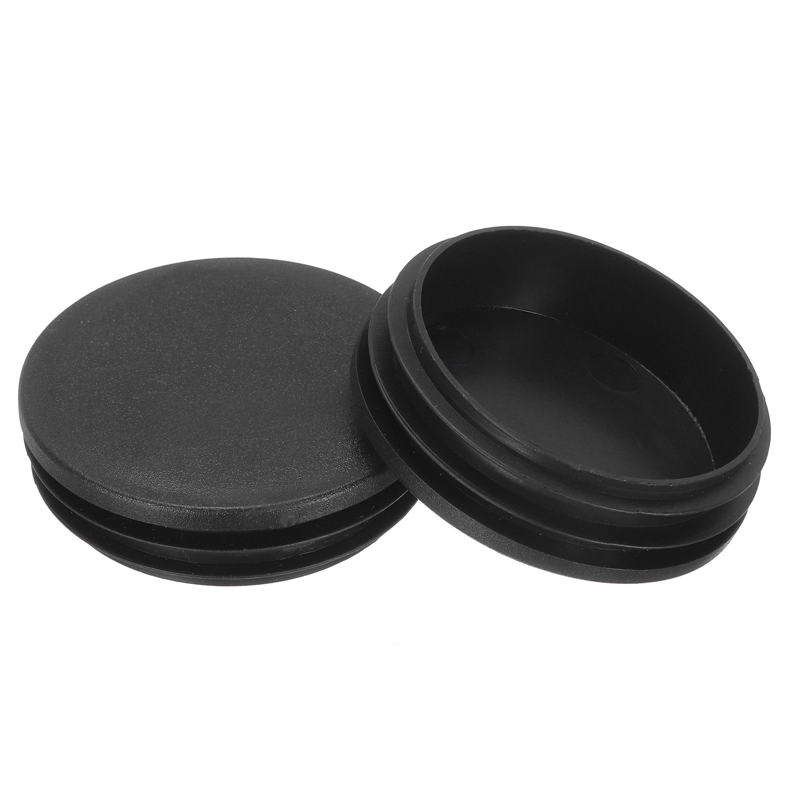 8pcs Round Plastic Hole Plugs 2 3/8 Inch (60mm) Black Insert Tubing End Cap