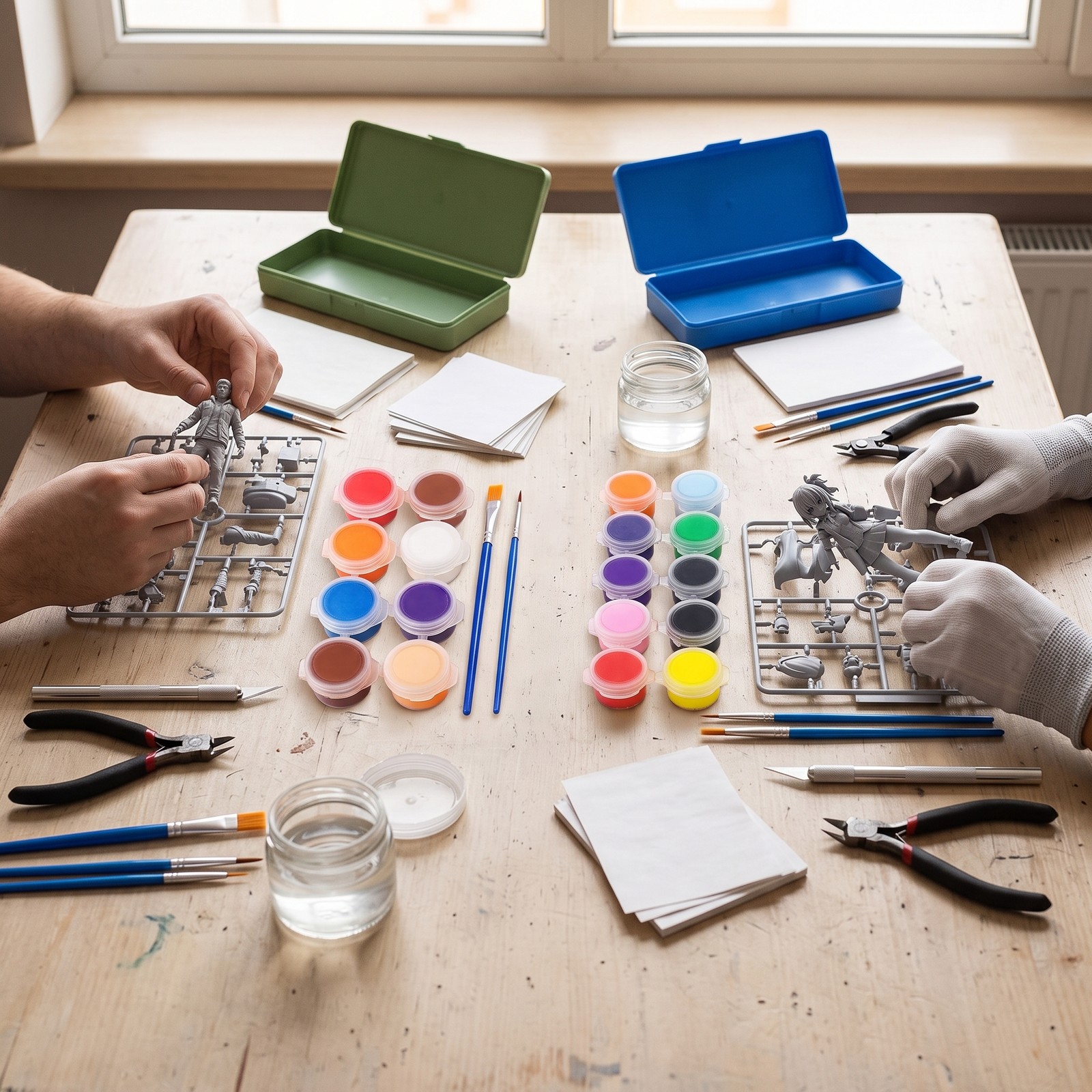 Model Paint Kit & Miniature Paint Set for Beginners 14+ with Tools