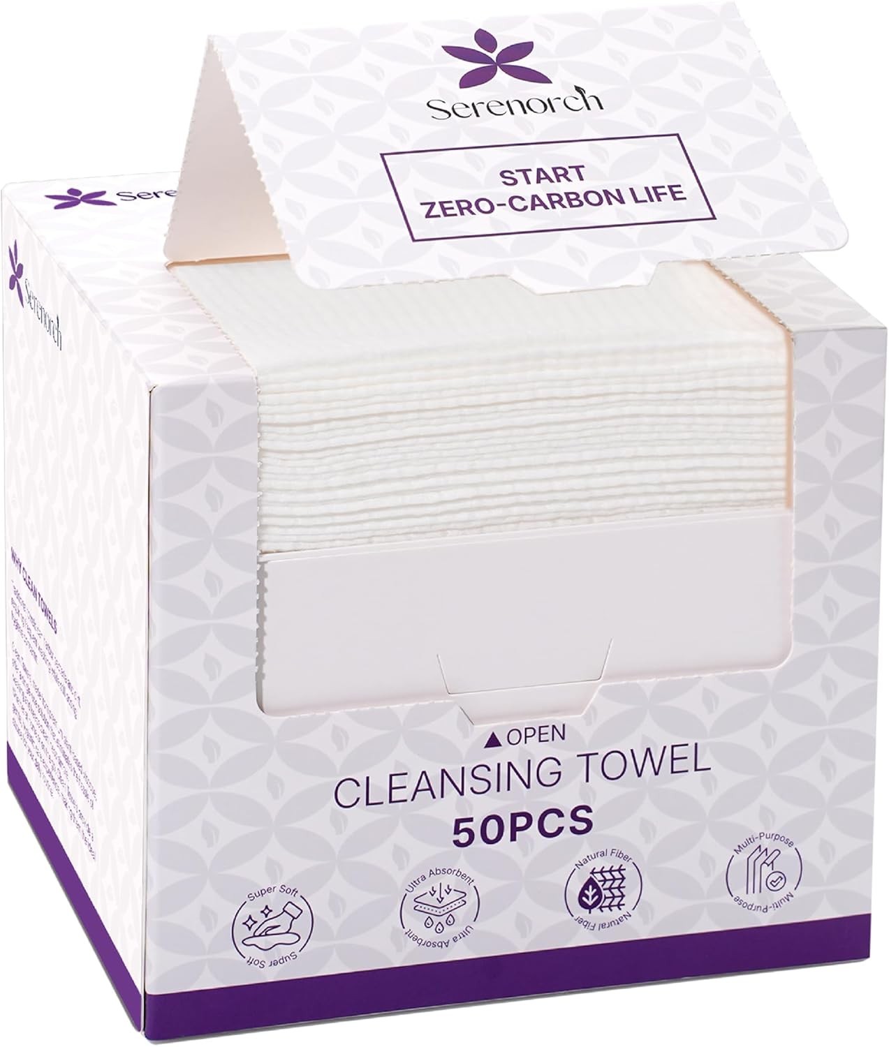 Disposable Face Towels (50 Count) – XL 10"x12" Ultra Thick Facial Cleansing