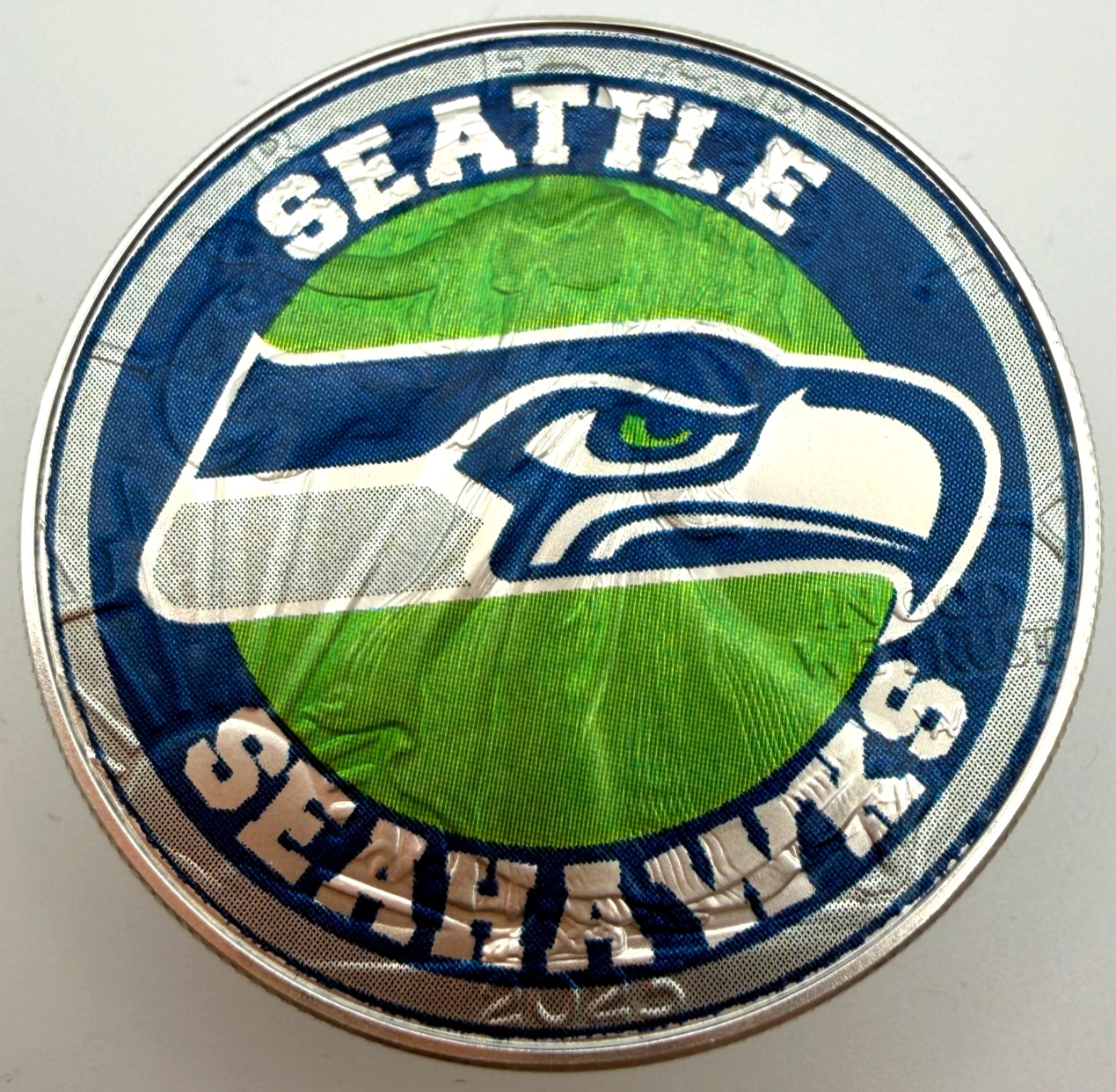 Seattle Seahawks NFL - American Silver Eagle 1oz .999 Silver Dollar Coin Gift