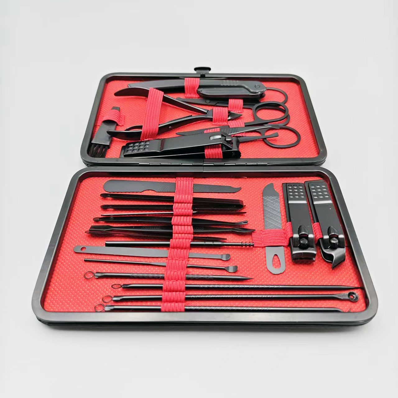 24P Nail Clippers Set Stainless Steel Manicure Pedicure Cuticle Grooming Tool