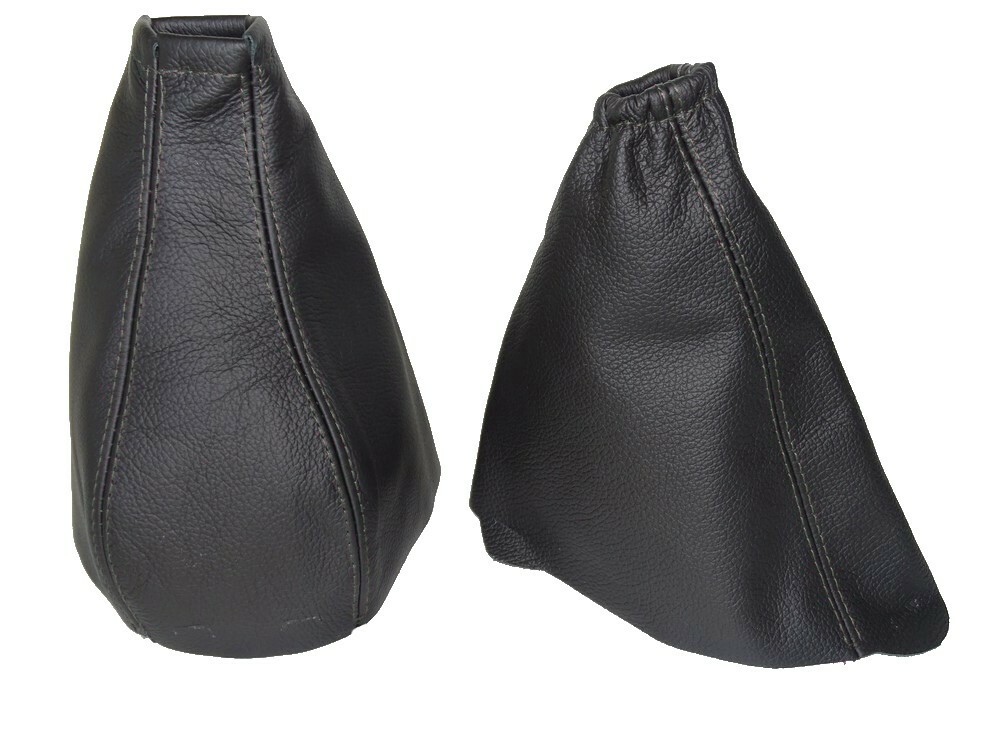 Shift Boot & E Brake Boot For Ford Focus MK1 2000-2007 Leather Grey Stitching