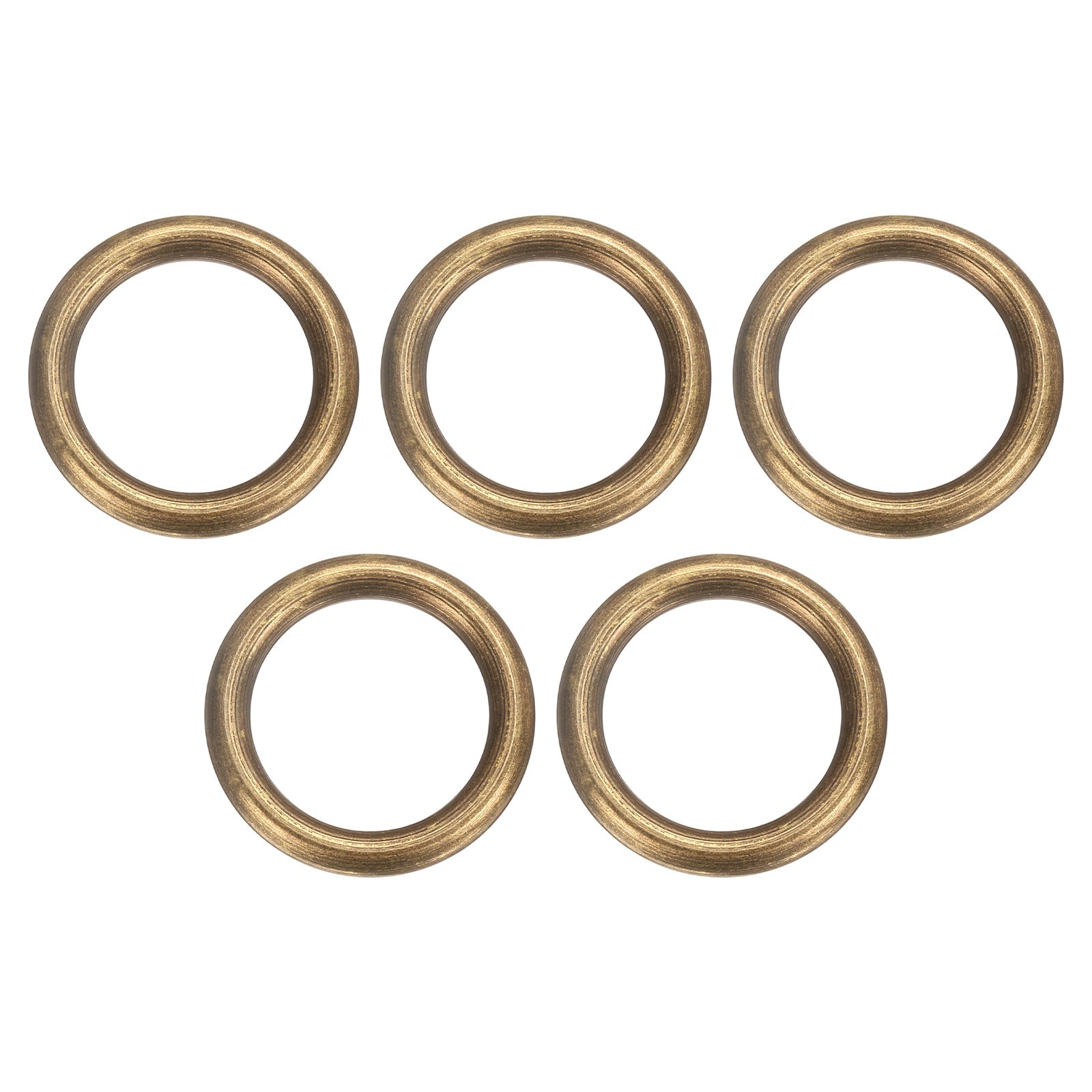 5Pcs H59 Brass O Ring 1.18" OD. 0.87"T Seamless Welded Circle Loop Bronze,