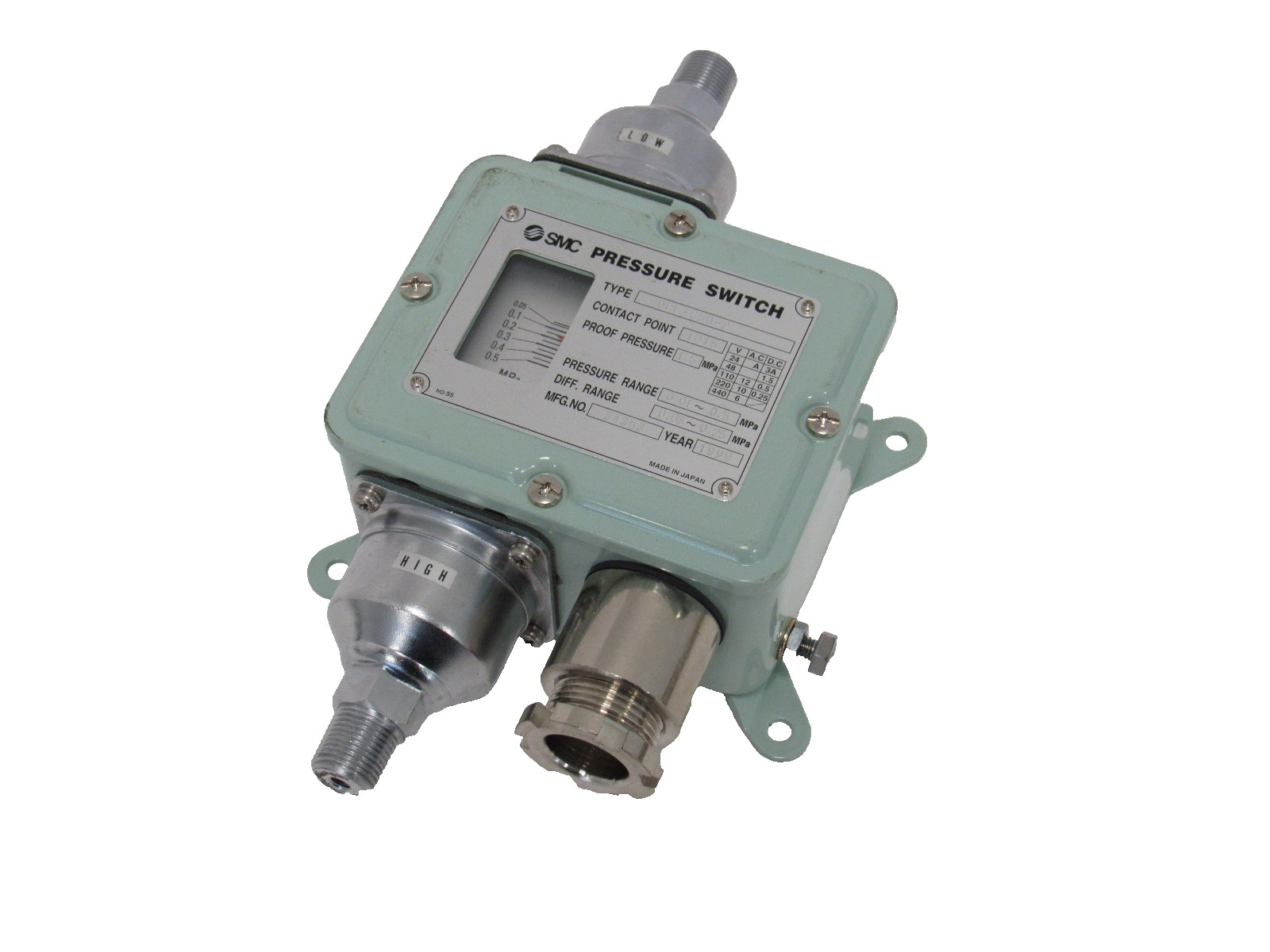 NEW SMC 0PL-650-2 PRESSURE SWITCH 0PL6502