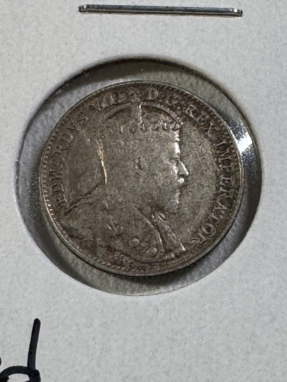 1907 Canada 5 Cents Small Silver Coin Cleaned
