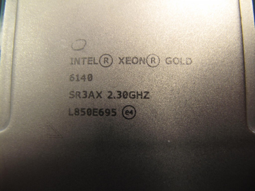 Intel Xeon Gold 6140 SR3AX 2.30GHz 24.75MB 18-Core LGA3647 Socket CPU Processor