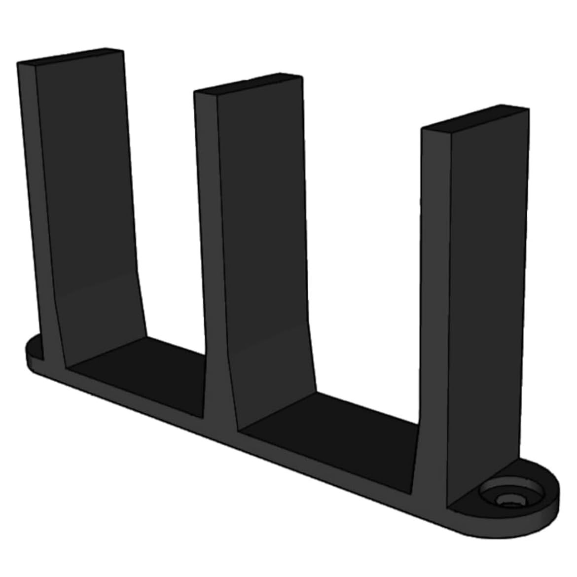 Sliding Closet Door Floor Guide Bracket | Universal Fit for 1-3/8" Black