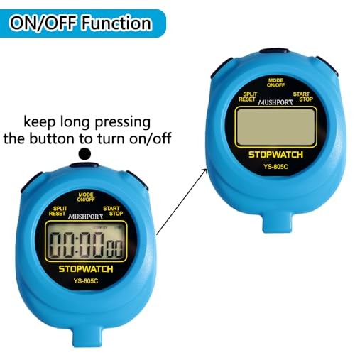 2 Pack Stopwatch Sport Timer - Simple Stop-Watch - Digital - Blue