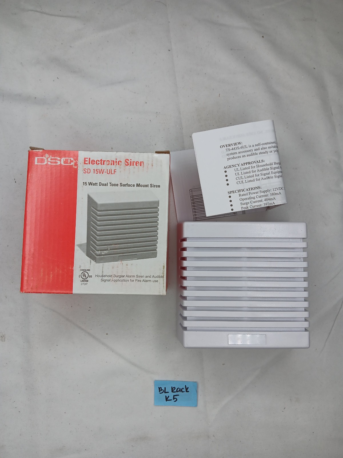(Lot of 3) DSC Electronic Siren SD 15W-ULF 15 Watt Dual Tone Surface Mount Siren