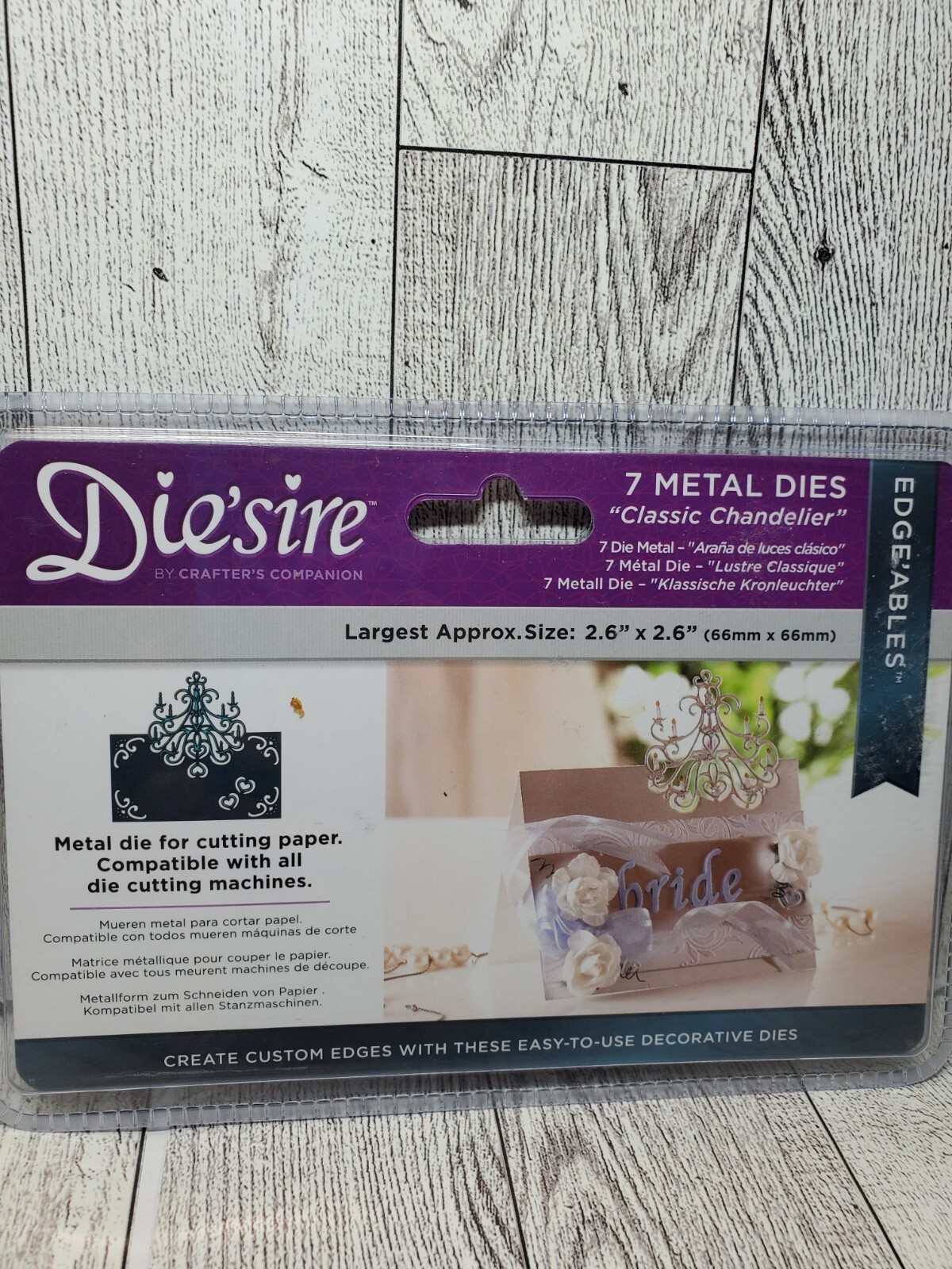 CC1 Crafters Companion Die'sire Wedding Chandelier 7 pc Dies, new Edgeables