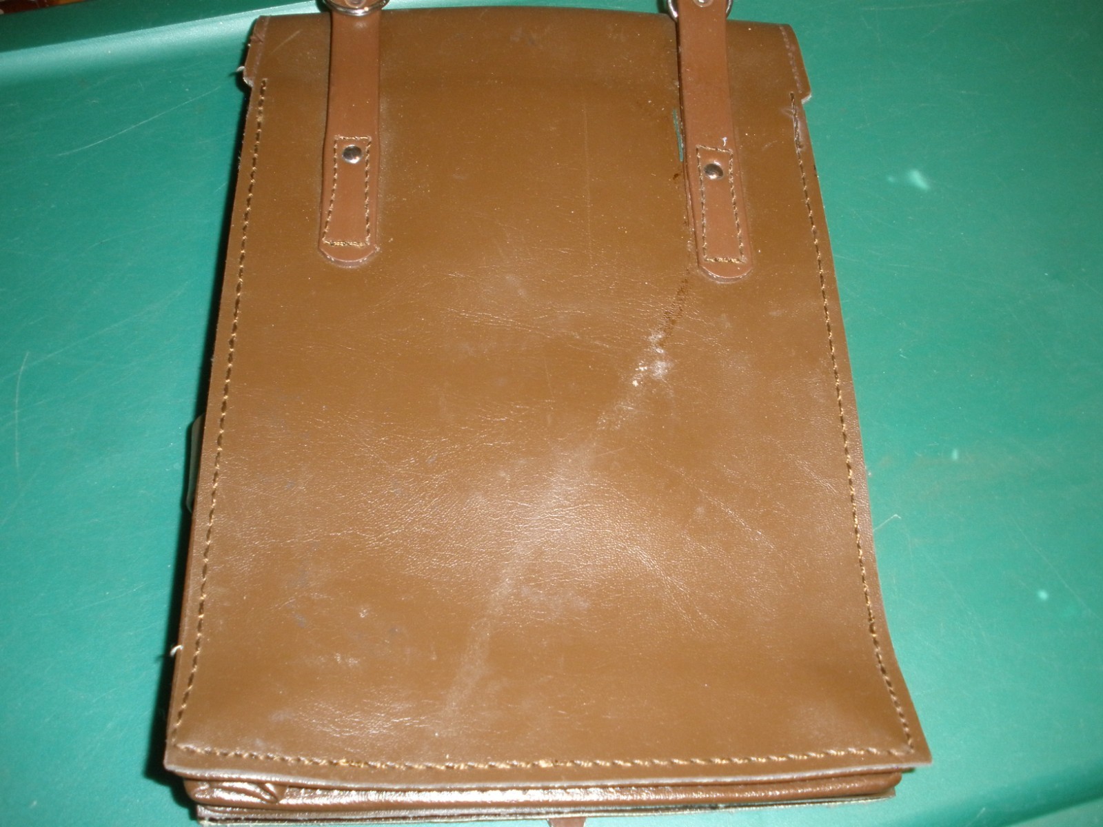 Vintage Military Map Document Case Bag 11"x8" When Closed (085)