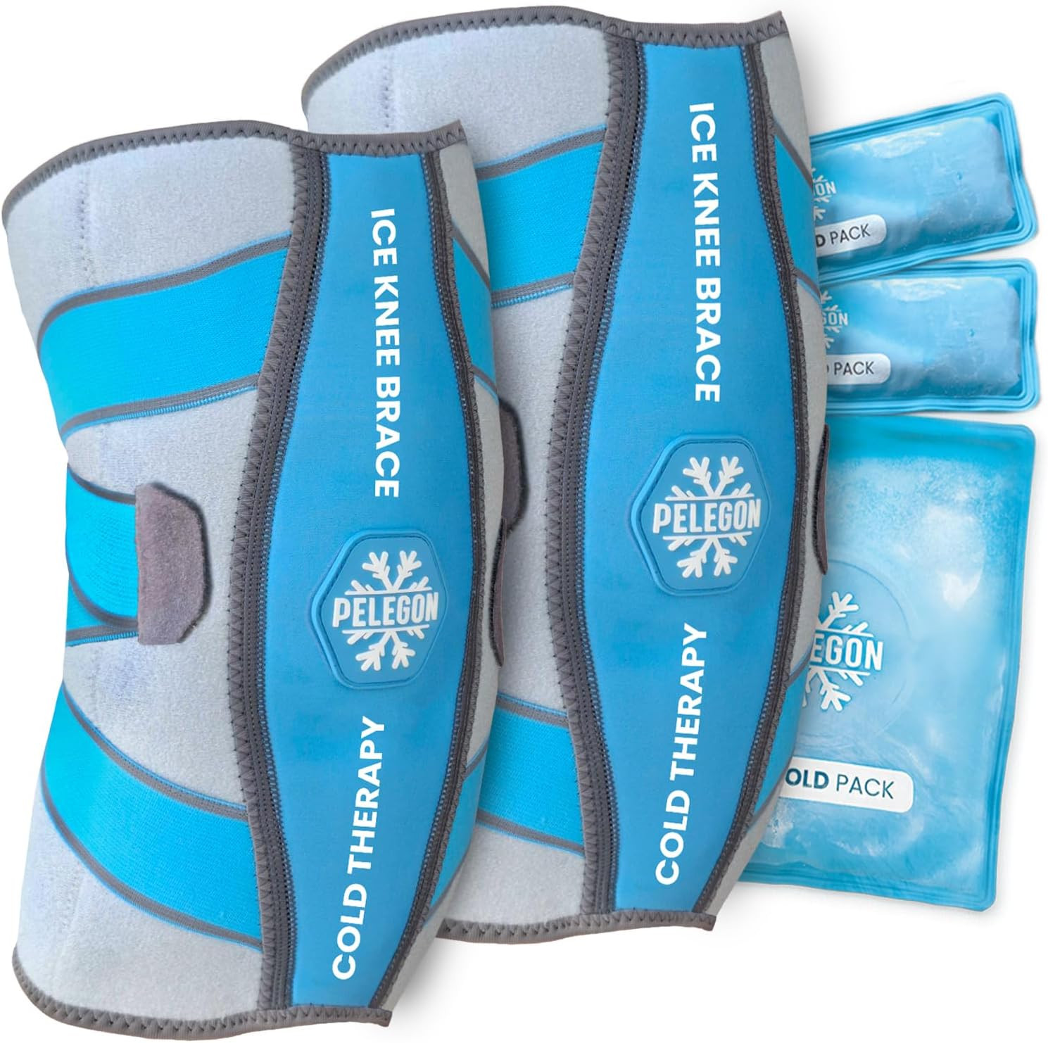 Knee Ice Pack Wrap - Adjustable Ice Pack for Knees Surgery, Replacement, Arthrit