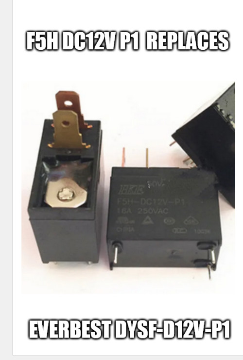 REPLACEMENT  EVERBEST DYSF-D12V-P1 Relay 16A/250VAC 12VDC  HKE F5H-DC12V-P1