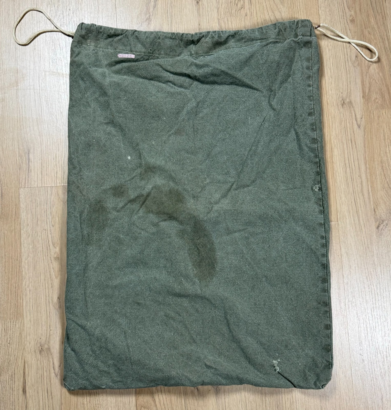 Vintage US Military Barracks Bag OD Green 100% Cotton Large Laundry Bag Sack